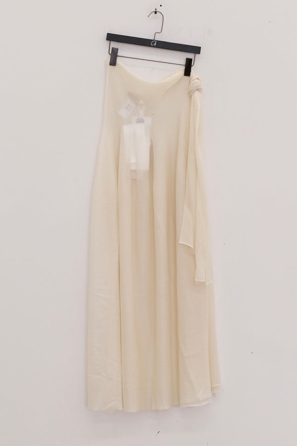 SWAYING 25 Spring/Summer One-piece Lace-up Long Skirt SW-SW25SS3B02C1-BAI White